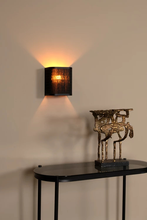 Lucide TAGALOG - Wandlamp - 1xE27 - Zwart - sfeer 1